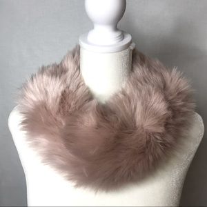 Ann Taylor Blush Pink Faux Fur Color NWT